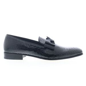 Mezlan Mens Snake Embossed Loafer Black Shoes (NWT)